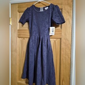 LuLaRoe Textured Floral Fit-and-Flare Amelia Dress